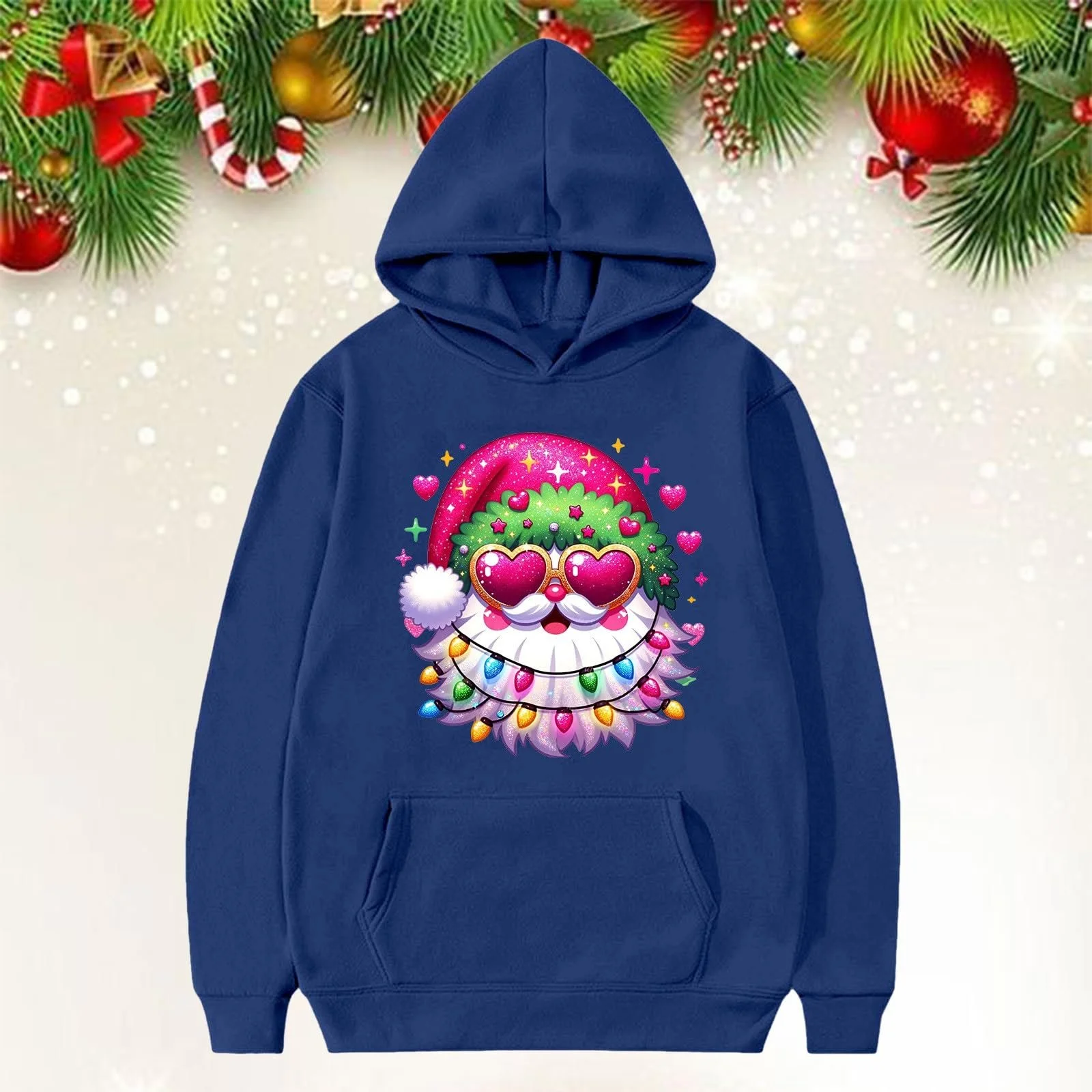 Худи с принтом для девочек, праздничный свитер, мягкая флисовая подкладка, детский, подростковый, фото №3