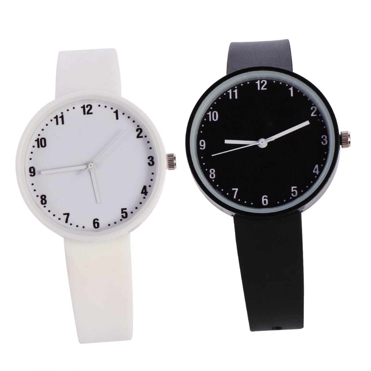 Годинник для дівчат Healvian однотонний Білий та Чорний, фото №1