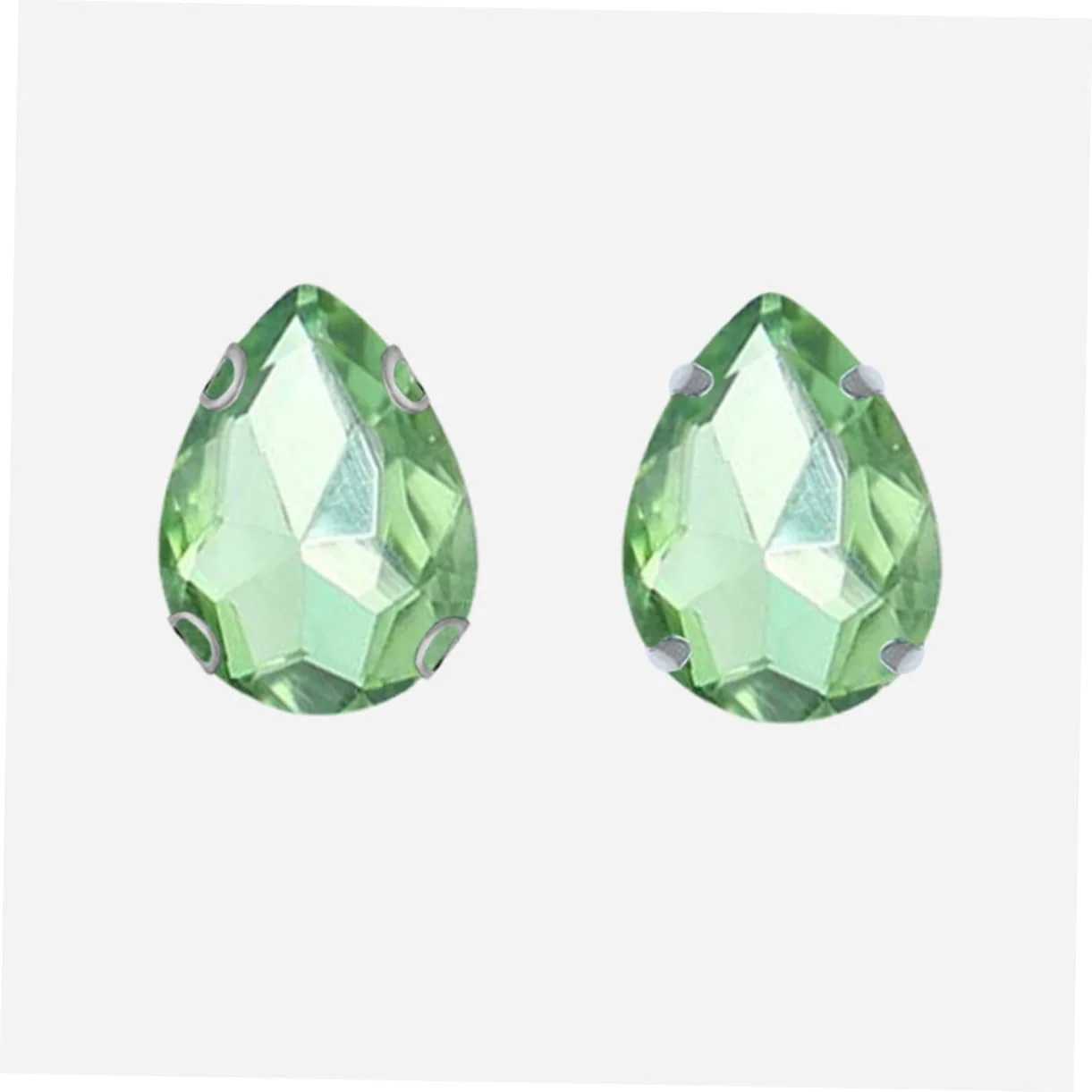 Украшения Капля SEWACC 50 шт. Камни для шитья одежды, в форме капли, зеленые, фото №6