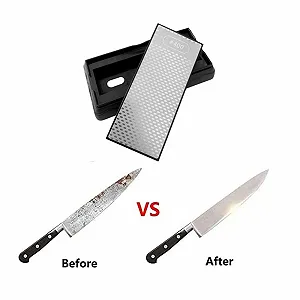 Камінь точильний алмазний двосторонній 200/400/600 GRIT антиковзка основа synthetic.ua - Фото 1