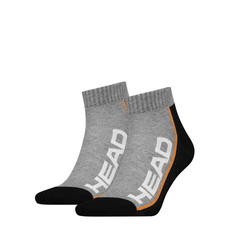 Носки Head Stripe Quarter 2-Pack Черный, Серый 35-38, фото №1