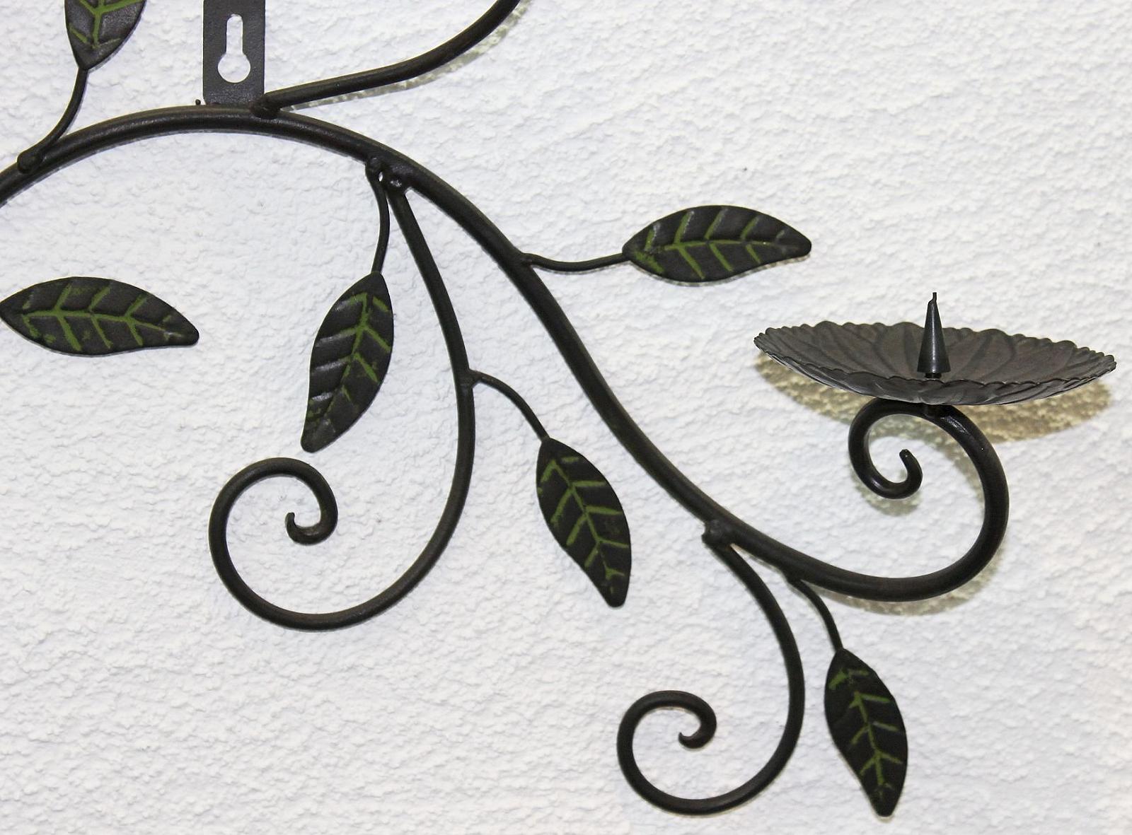 Канделябр Стінний Тримач 12119 70 см Кований метал Темно-коричневий, фото №5 Канделябр Стінний Тримач 12119 70 см Кований метал Темно-коричневий, фото №5