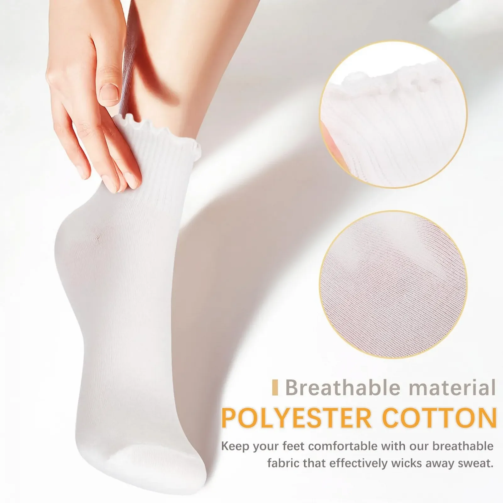 Шкарпетки Valiclud з оборками для жінок, 6 пар, фото №5 Шкарпетки Valiclud з оборками для жінок, 6 пар, фото №5