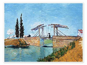 Постер Vincent van Gogh The Drawbridge in Arles 70 x 50 см Бирюзовый - Фото 1