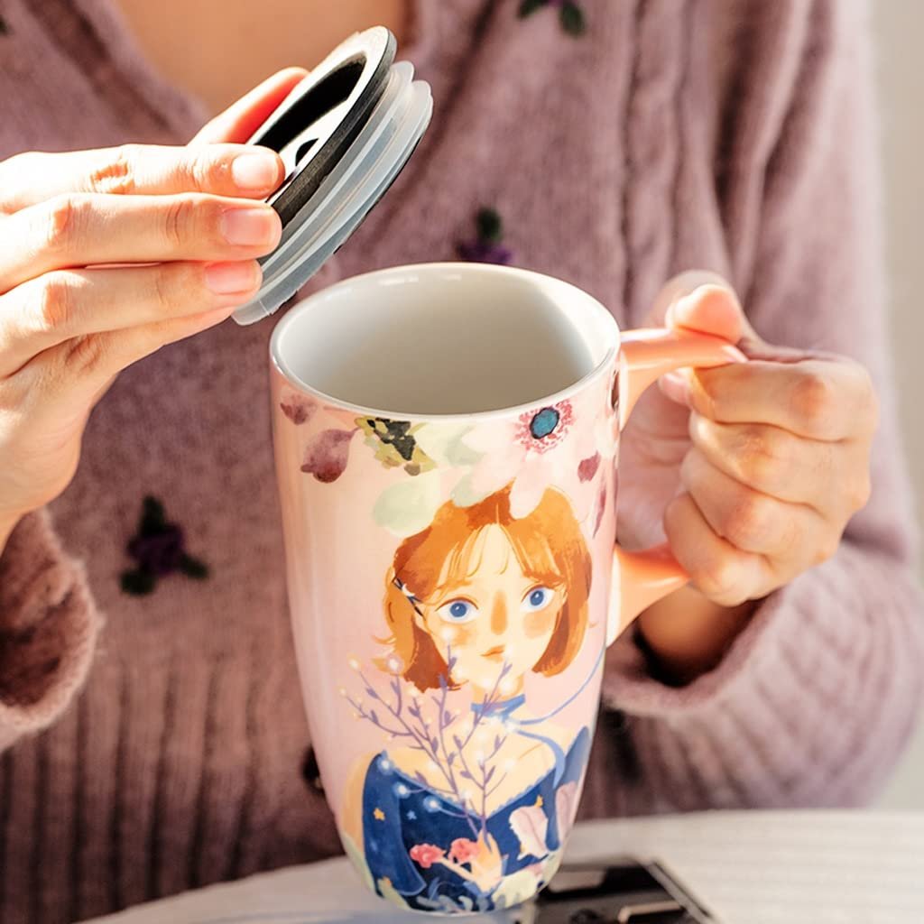 Кухоль Керамічний Великої Місткості, Розписаний Вручну, Офісна Чашка, фото №4