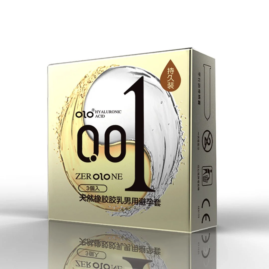 Презервативи OLO Ice Fire 3 штуки Жовтий 23796, фото №2