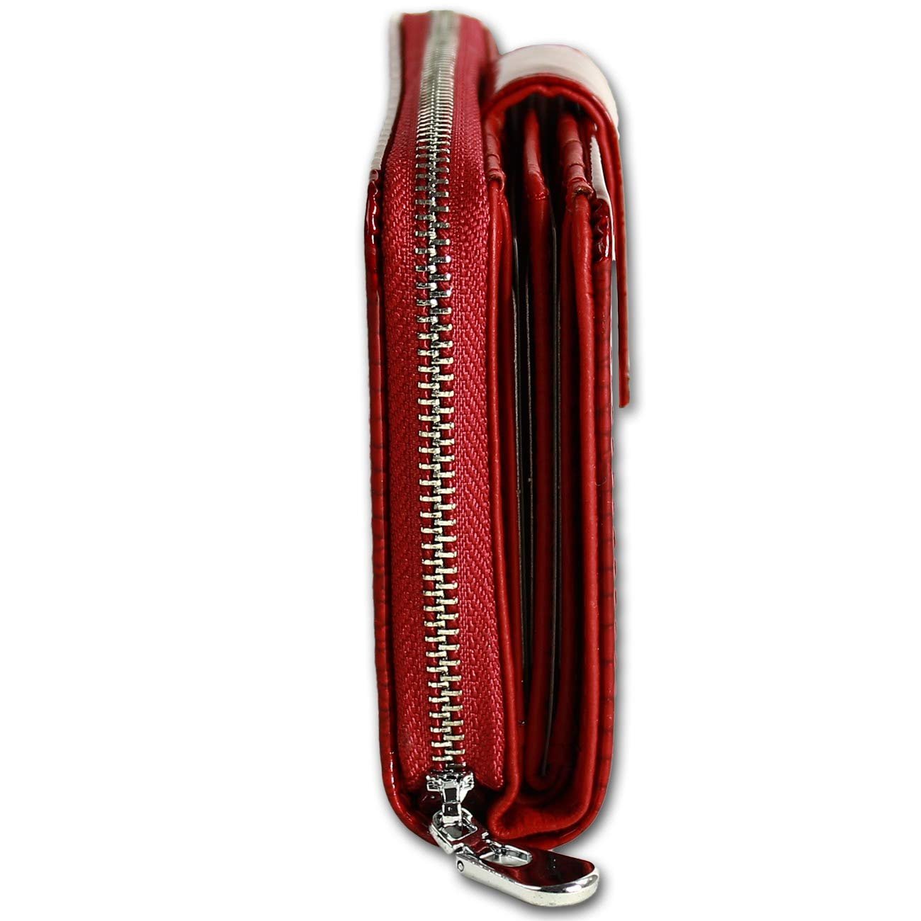 Кошелек Женский Dragon Leather OPJ711R Кожа Красный 9 x 3 x 12 см, фото №3