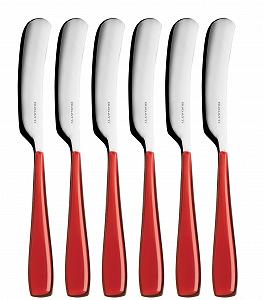 Набор столовых приборов Нож для масла Bugatti Essenza EZ3U-057F32/6, 6 шт., красный - Фото 1