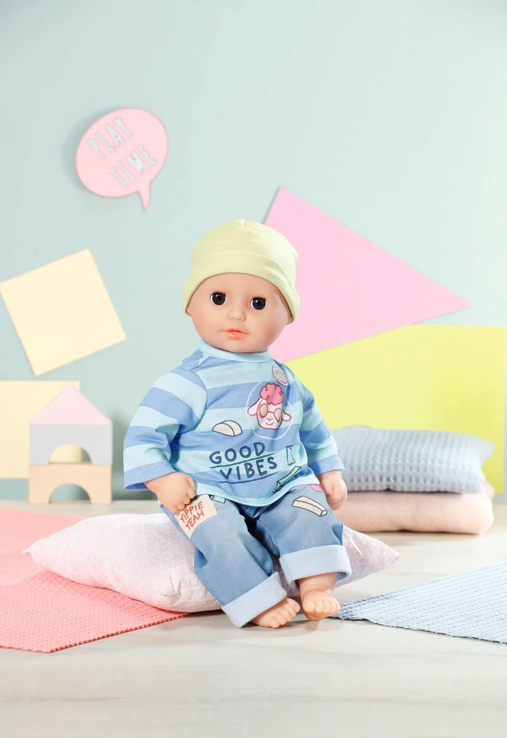 Одежда Zapf Creation Baby Annabell Little Комплект Рубашка и Брюки для куклы 706558 Синий, фото №4