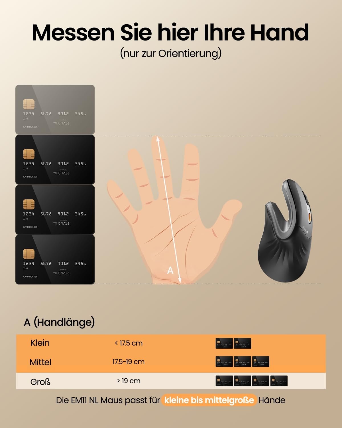 Миша ProtoArc EM11 NL Ергономічна Вертикальна, Бездротова, Перезаряджувана, 3 пристрої (Bluetooth + Bluetooth + USB), Темно-сіра, фото №3