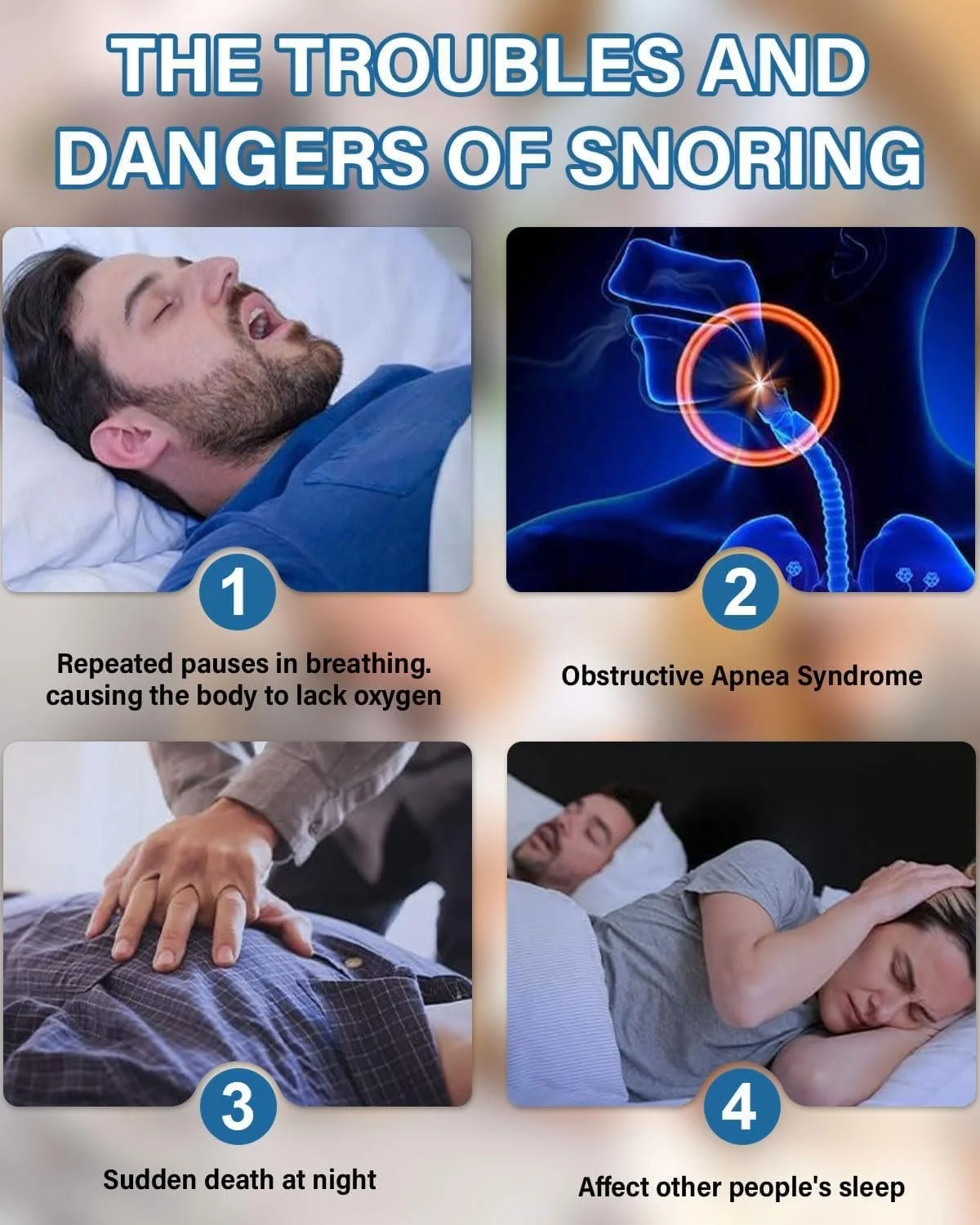 Засіб від хропіння 8 шт., проти хропіння, покращує дихання, покращує сон, багаторазовий, фото №3