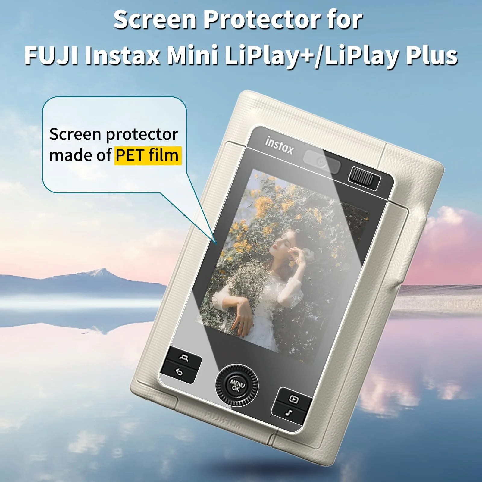 Защитная пленка для экрана kinokoo Fujifilm Instax Mini LiPlay+/LiPlay Plus PET-пленка полное покрытие против царапин, фото №2