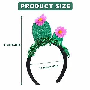 Обруч Кактус Веселий з рожевими квітами synthetic.ua - Фото 1