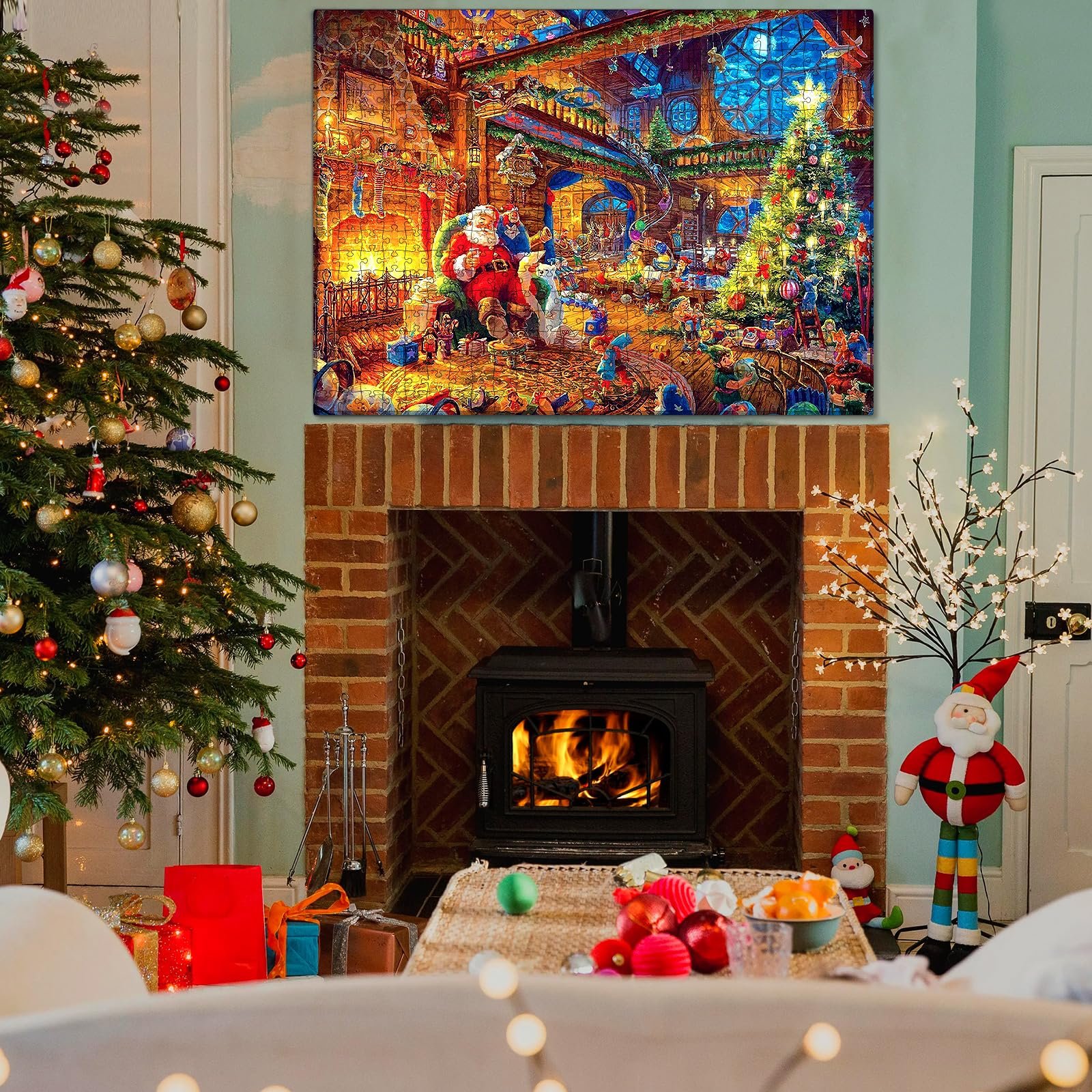 Пазл Santa Claus, 1000 елементів, Санта біля каміна, Різнокольоровий, фото №7