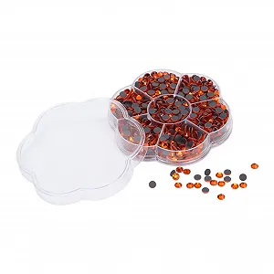 Стрази Скляні DIY Декоративні Аксесуари 1000 шт, Помаранчево-червоний synthetic.ua - Фото 1