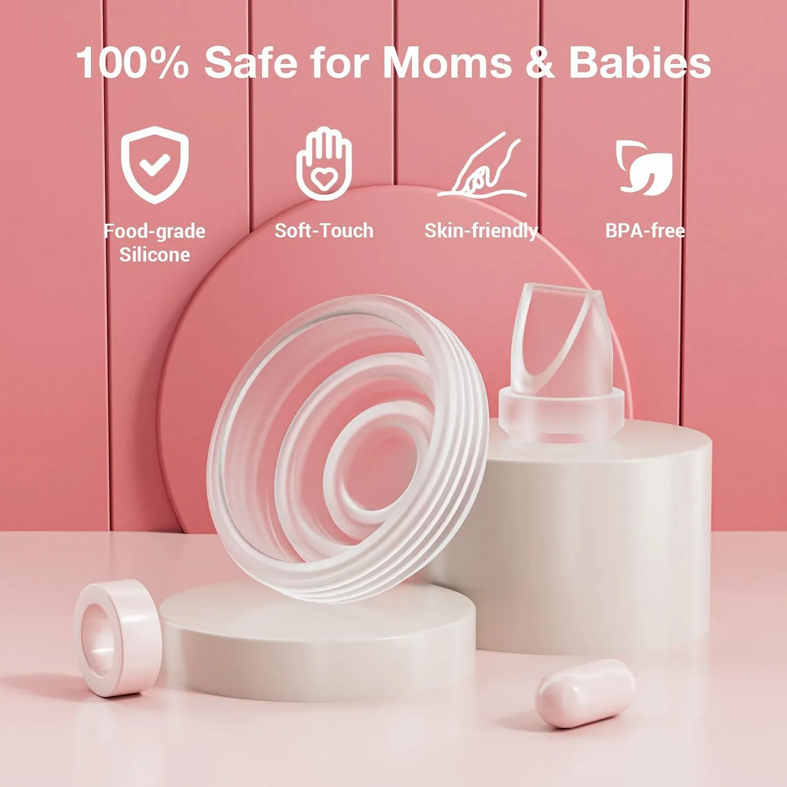 Запчасти для молокоотсоса Momcozy M5 набор 12 единиц (8 клапанов и 4 мембраны) аксессуары для грудного вскармливания, фото №2