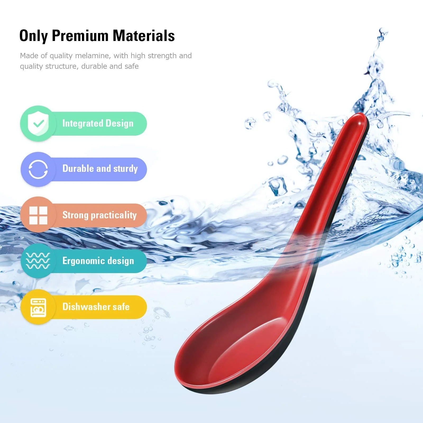 Ложки для супу 12 штук Китайські, фото №3