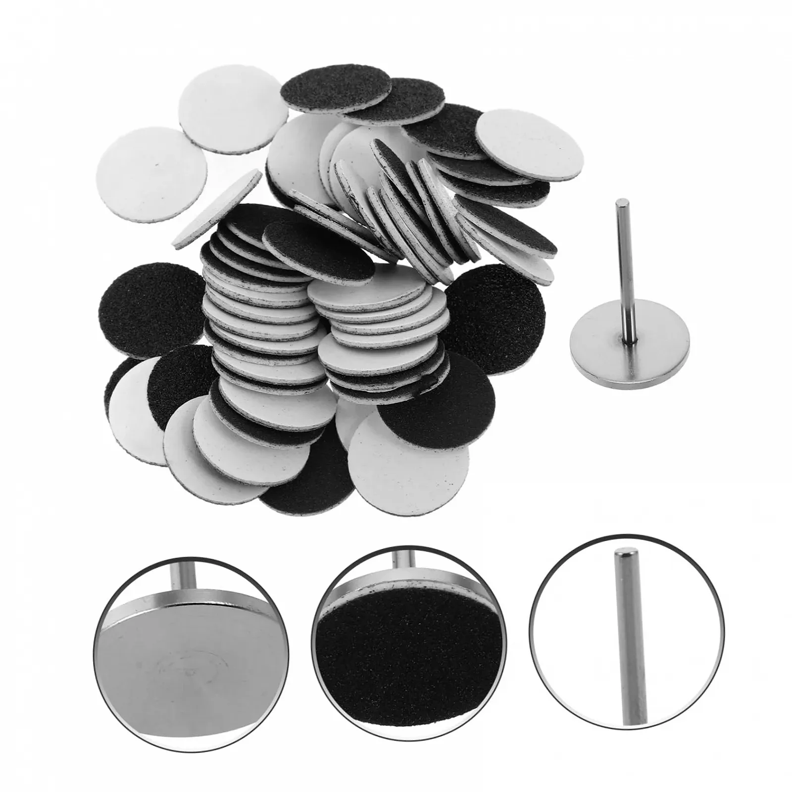 Набор шлифовальных дисков Healvian, 60 шт., насадки для маникюрного дриля, фото №8 Набор шлифовальных дисков Healvian, 60 шт., насадки для маникюрного дриля, фото №8