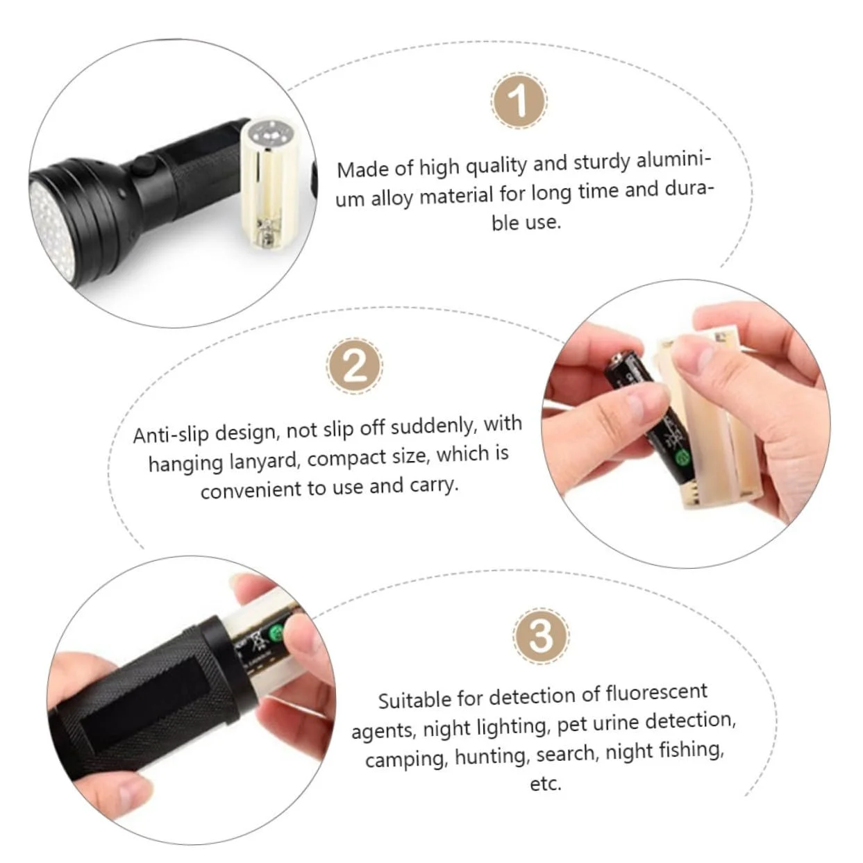 Ультрафіолетовий ліхтарик LED Портативний для перевірки металу Контроль безпеки Антипідробка, фото №3