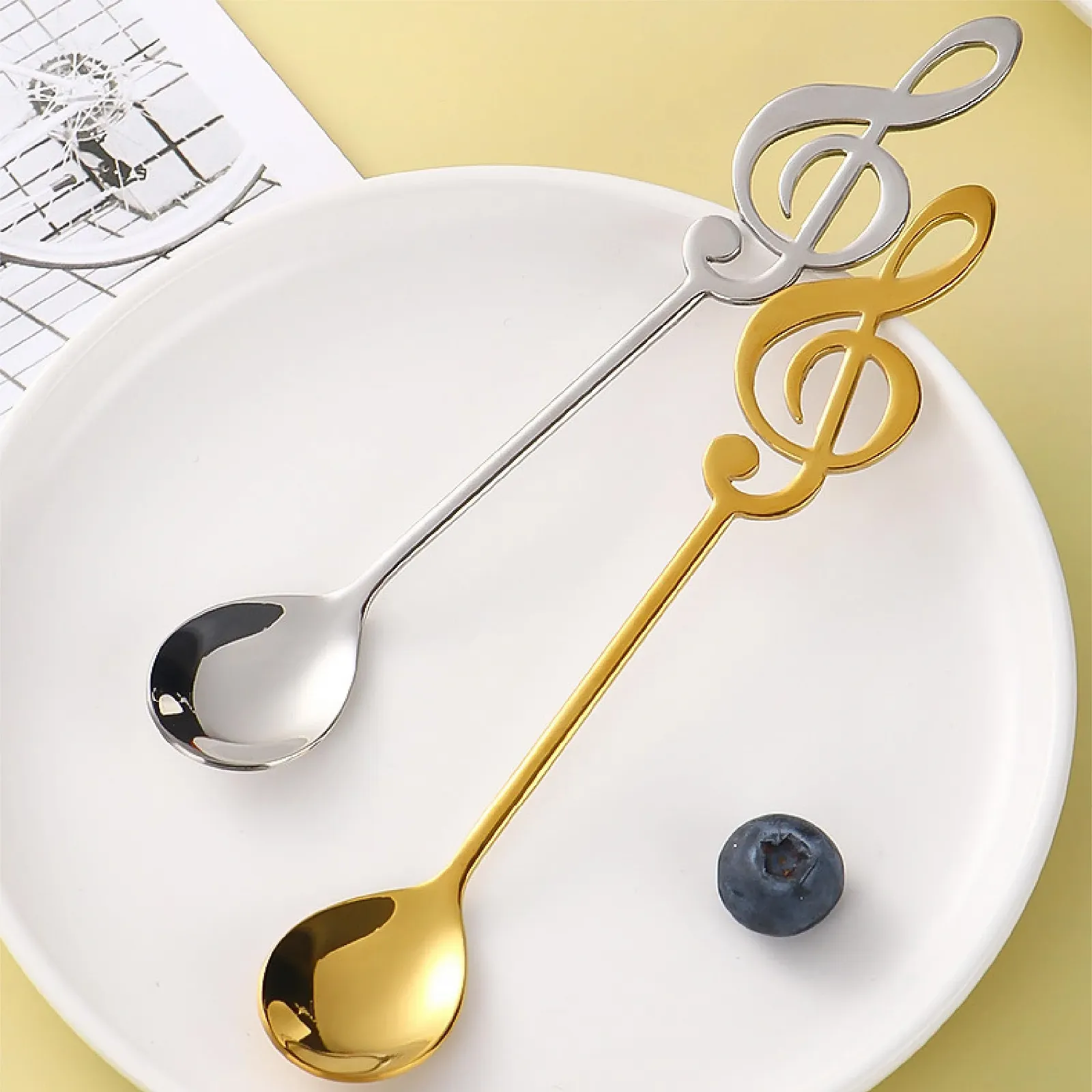 Набір Чайних Ложок 2 шт., Музичні Кавові, фото №6
