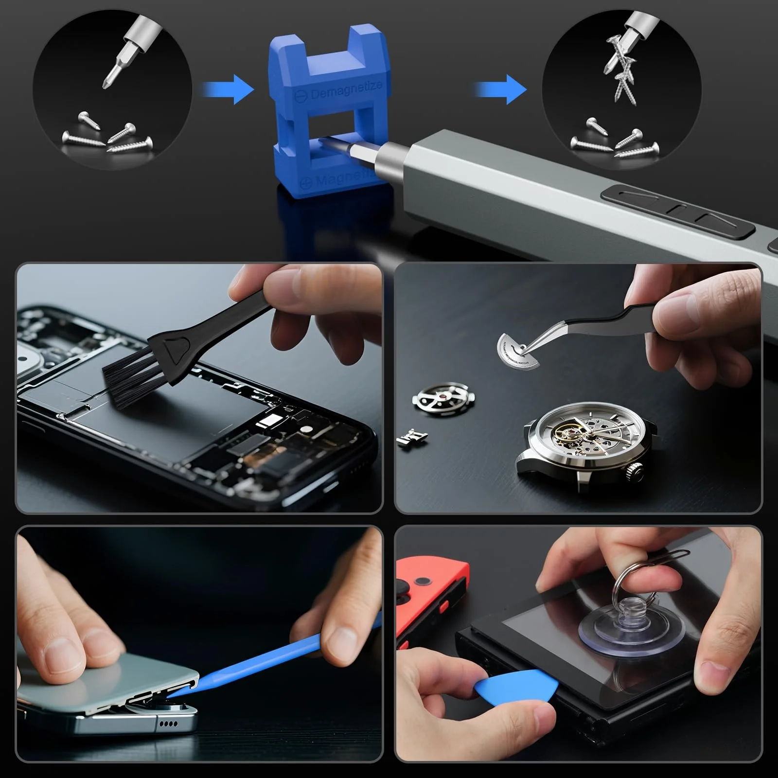 Електрична прецизійна викрутка STREBITO 144 шт., фото №9