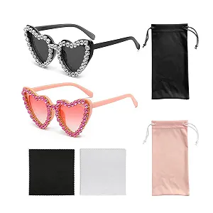 Сонцезахисні окуляри TAFACE Серце Рожевий, Чорний - Фото 1