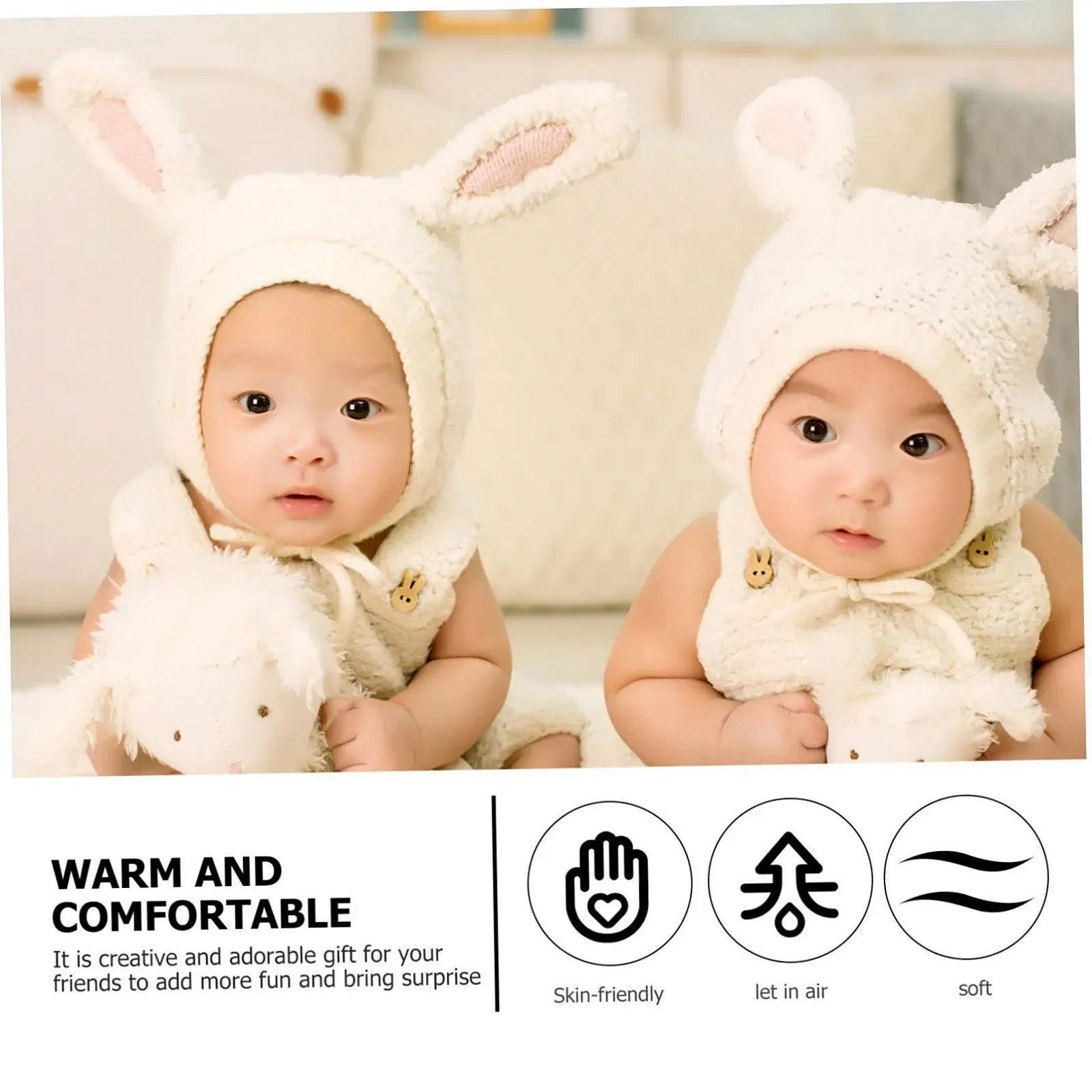 Шапка OATIPHO Вязаная из акрилового волокна для девочек, фото №2 Шапка OATIPHO Вязаная из акрилового волокна для девочек, фото №2