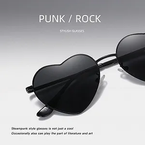 Солнцезащитные очки Сердцевидные Поляризованные Okaywork Черная оправа с UV400 synthetic.ua - Фото 1