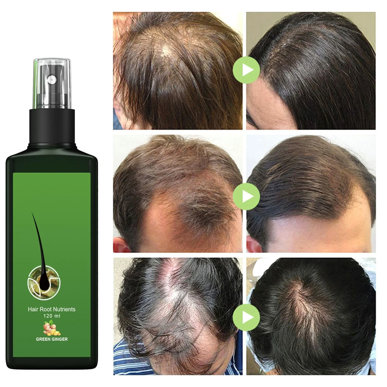 Сироватка для росту волосся з імбиром NAOLVE, 120 мл, фото №6