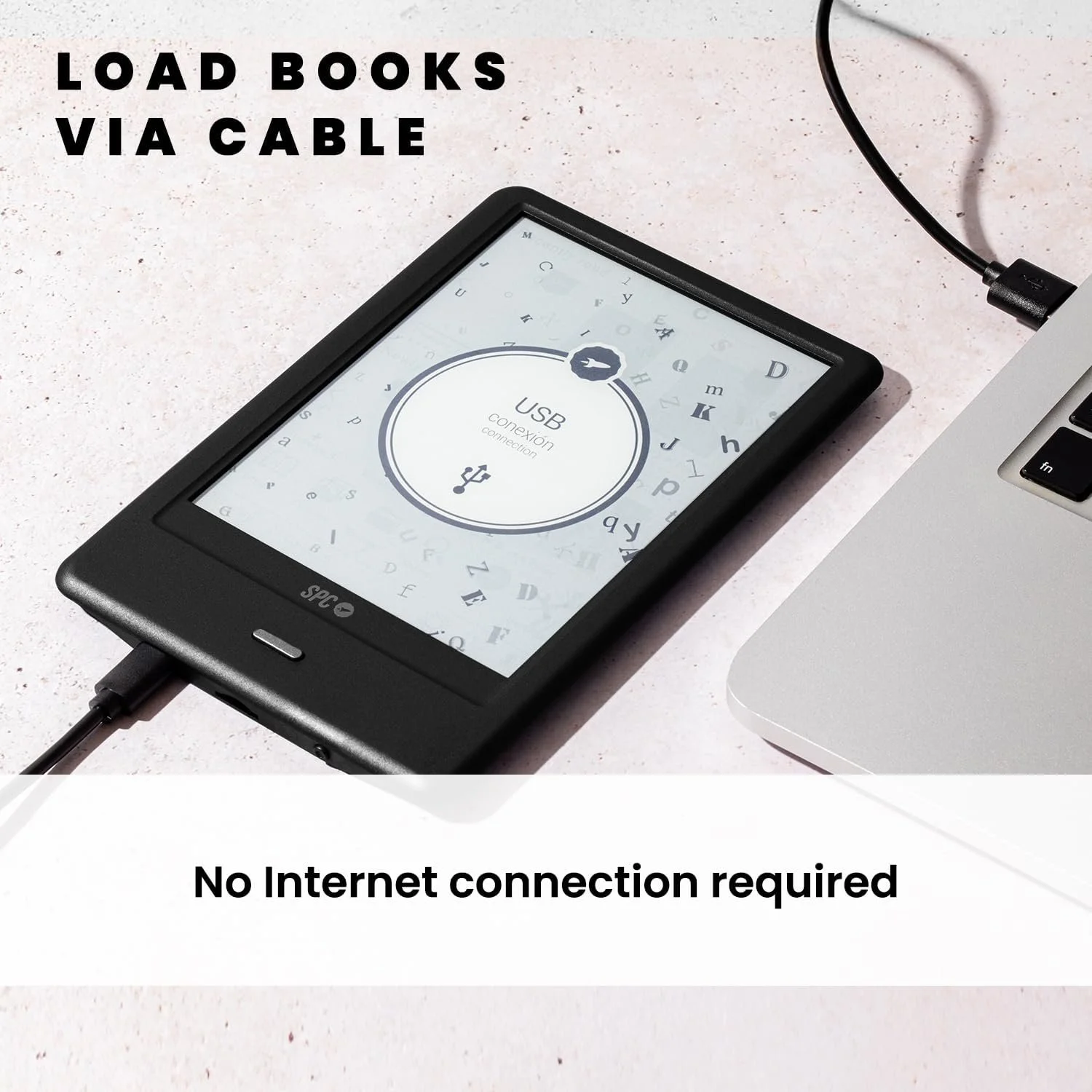 Електронна книга 6'' SPC Dickens Light 2 Pro 8/32ГБ Кольоровий сенсорний E-Ink екран (1024 x 758) до 30 днів (залежно від використання підсвічування) Чорна, фото №4