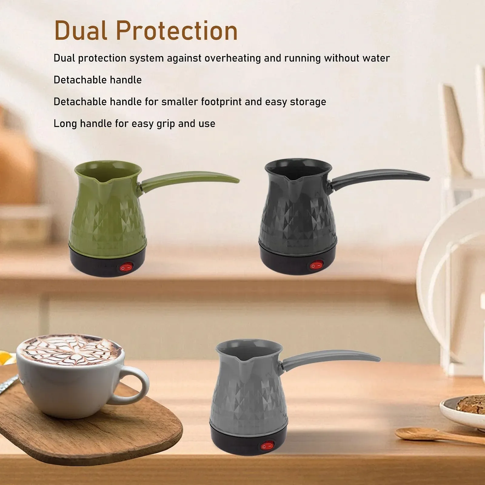 Электрическая турка Fockety 500 мл, фото №3