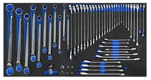 Набір для візка SW-Stahl, гайкові та тріскачкові ключі, 57 предметів - Фото 1