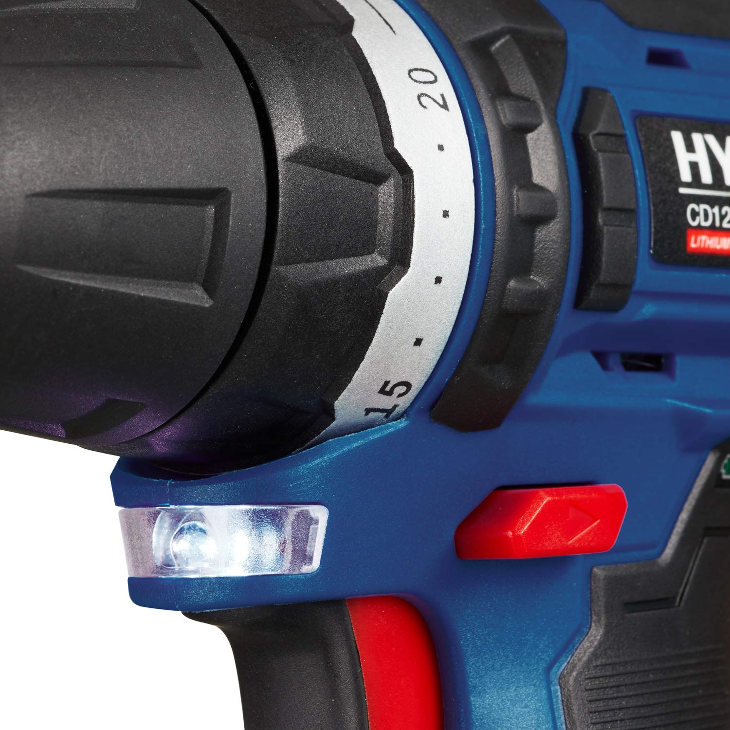 Шуруповерт HYUNDAI CD1201LI 12V Комплект Бездротовий Дриль В кейсі з 1х2.0 Аh акумулятором Швидкий зарядний Додаткові аксесуари, фото №5