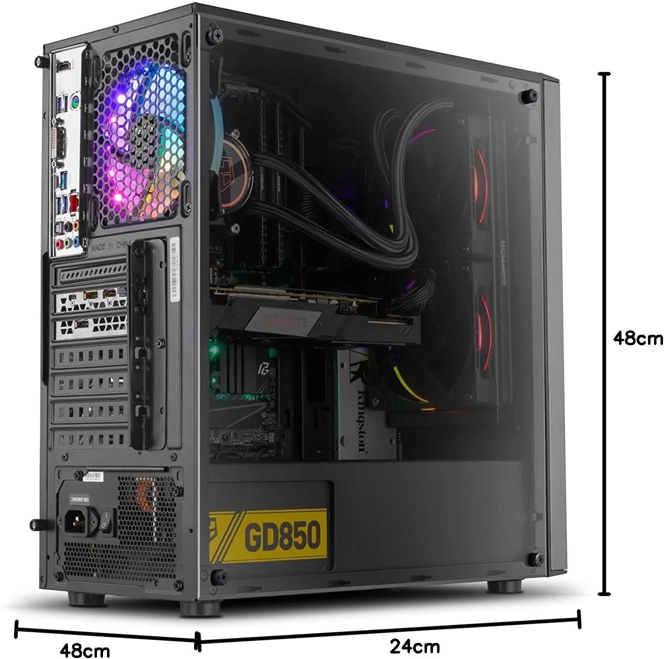 Компьютерный корпус NOX Infinity Omega Midi-Tower Черный Без БП, фото №6