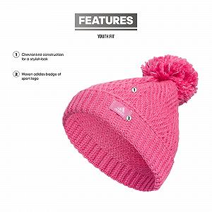 Шапка adidas Twilight Ballie Pom Розовый Fusion/Орхидея Fusion Фиолетовый synthetic.ua - Фото 1