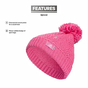 Шапка adidas Twilight Ballie Pom Розовый Fusion/Орхидея Fusion Фиолетовый synthetic.ua - Фото 1