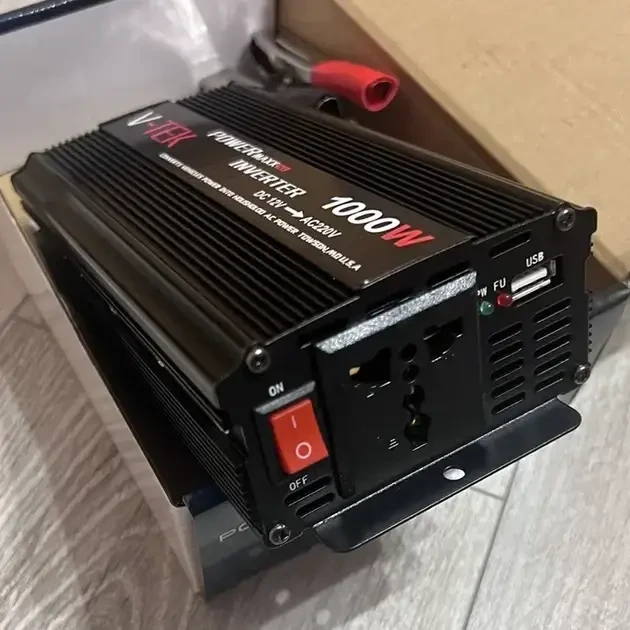 Преобразователь напряжения автомобильный V-TEK Power Maxx-SSK1000W, инвертор 12/220В, USB охлаждение Черный, фото №3 Преобразователь напряжения автомобильный V-TEK Power Maxx-SSK1000W, инвертор 12/220В, USB охлаждение Черный, фото №3