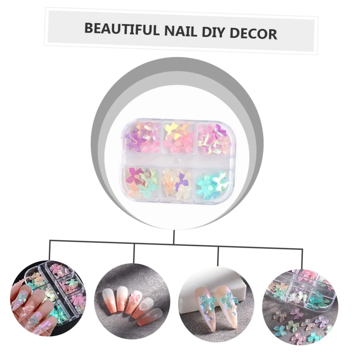 2 коробки аксессуаров для ногтей, аксессуары для макияжа, блестки для ногтей, ювелирные аксессуары, драгоценные камни для ногтей, наклейки для девочек, драгоценные камни, украшения для ногтей, декор для DIY маникюра, фото №7