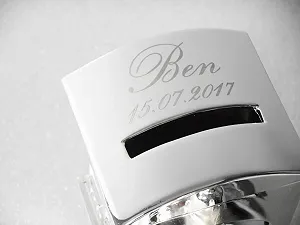 Скарбничка Поїзд Локомотив зі срібним покриттям та гравіюванням synthetic.ua - Фото 1