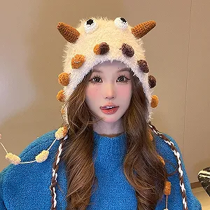 Вязаная шапка Зима 2024 Смешная, Вязаная synthetic.ua - Фото 1