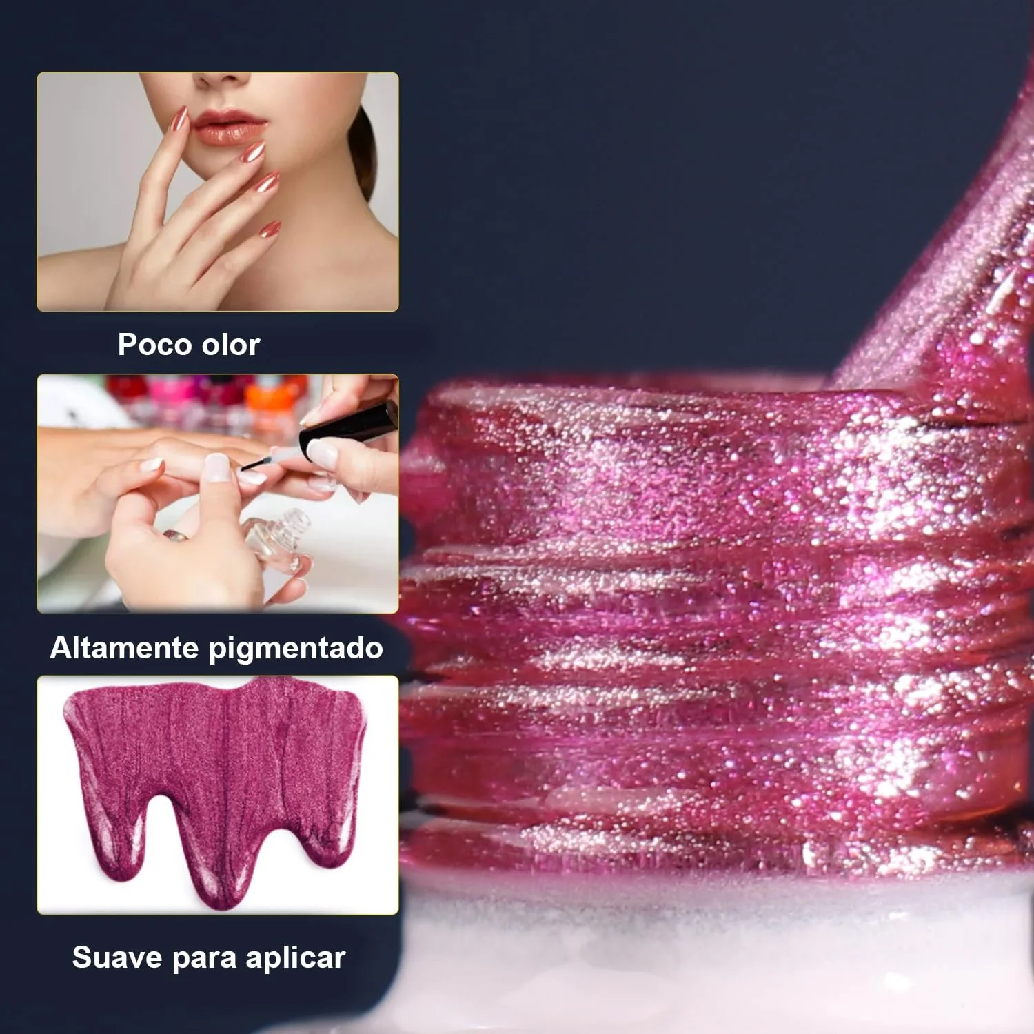 Гель-лак для нігтів Cat Eye Clara Colors Набір 6 кольорів, фото №2