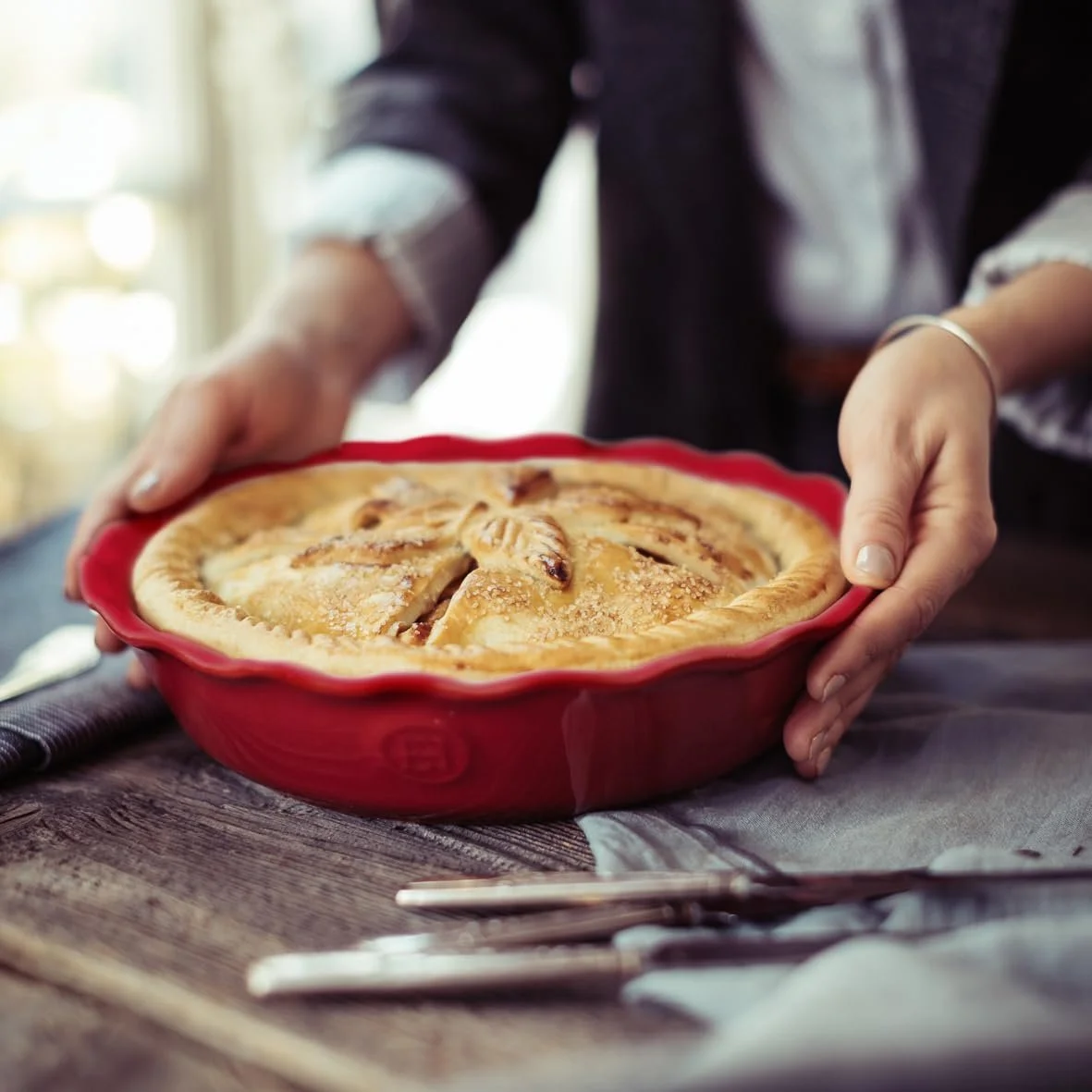 Форма для пирога Emile Henry 26x26x5,5 см Керамическая, фото №4