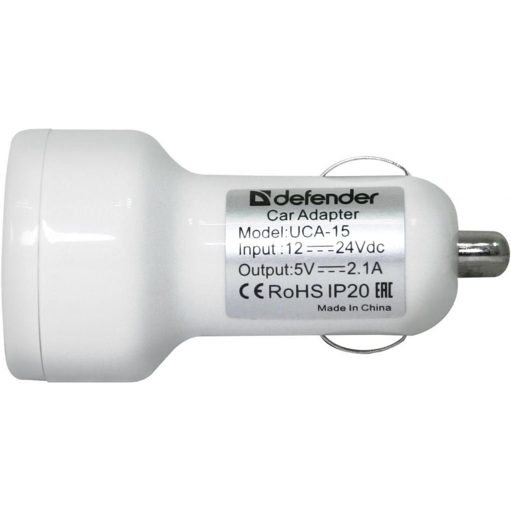 Зарядные устройства для гаджетов Defender UCA-15, 2*USB, 5V/2.1A, White 83562, фото №2