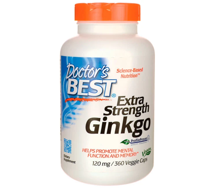Экстракт Гинкго Билоба экстра сила Extra Strength Ginkgo 120 mg caps, фото №1
