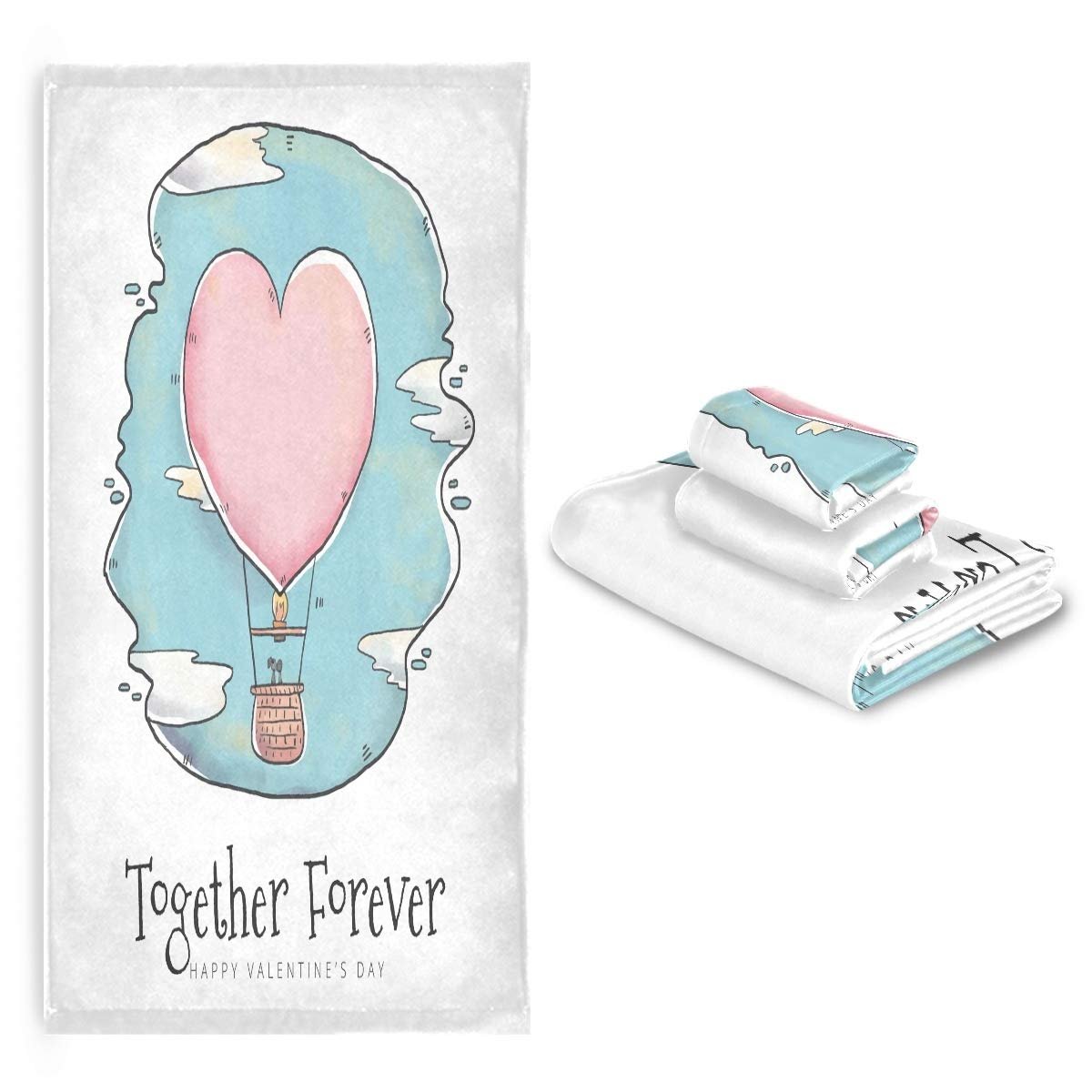 Набір рушників Blue Heart Balloon 100% бавовна Синій, фото №7