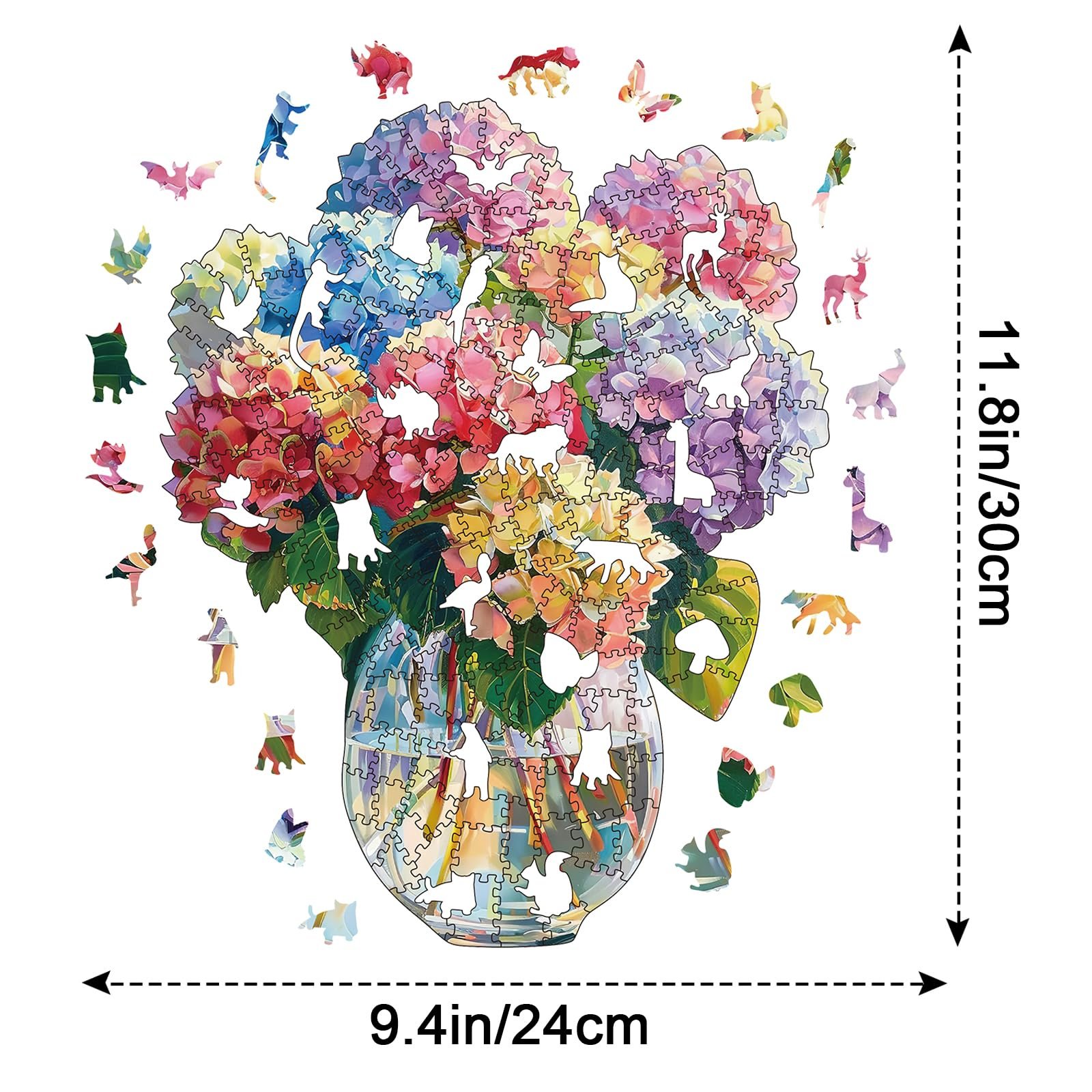 Деревянный пазл Flower Moon 200 элементов Уникальная форма животных, фото №5 Деревянный пазл Flower Moon 200 элементов Уникальная форма животных, фото №5