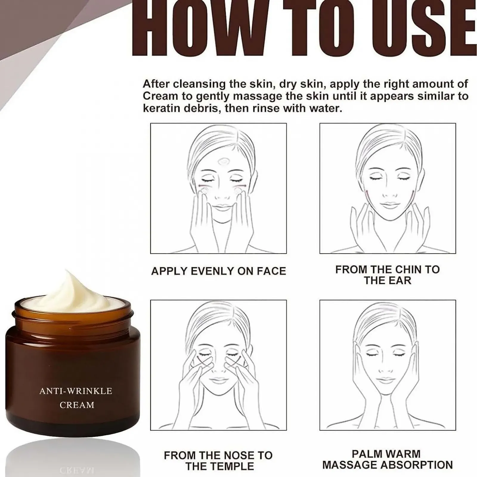 Денний крем Retinol Anti-Ageing Moisturiser Anti-Wrinkle для обличчя проти зморшок для всіх типів шкіри 1 шт, фото №3