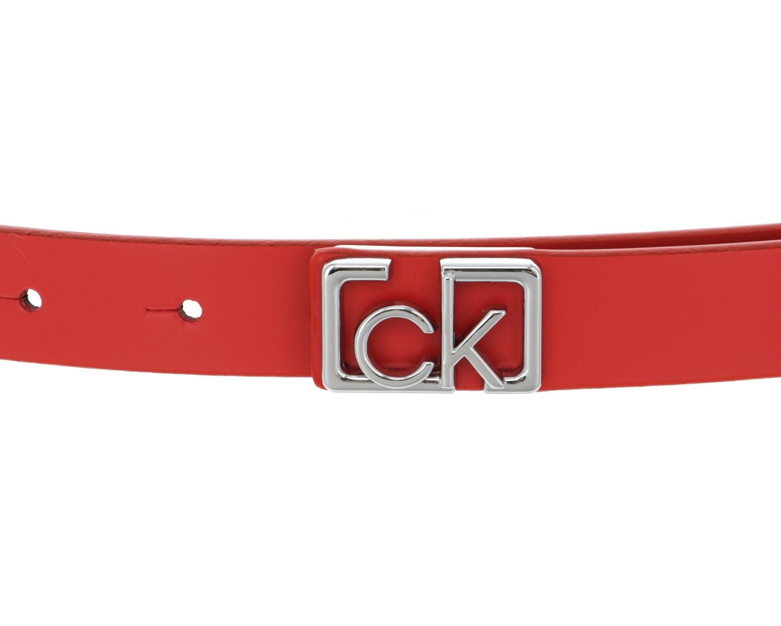 Ремень Узкий Calvin Klein Small CK Plaque W95 Vibrant Coral, Коралловый, фото №2