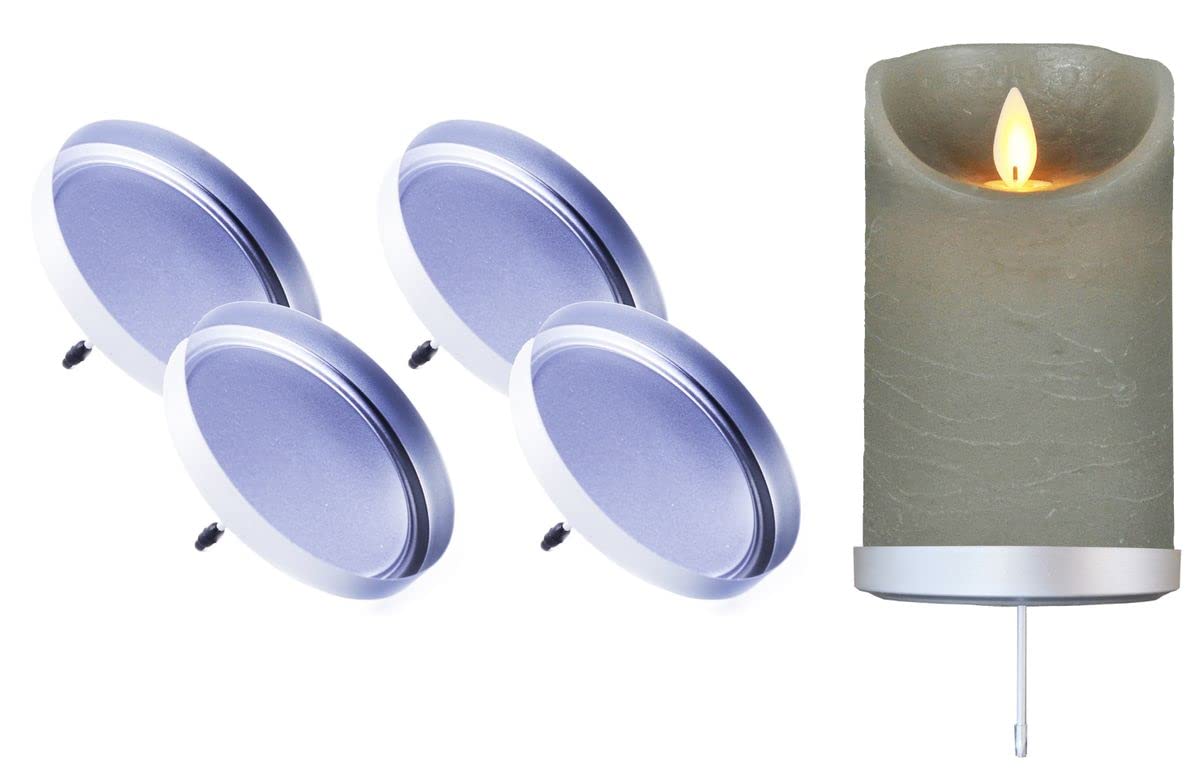 Тримач для свічок 4 x тримач LED свічок Різдвяний вінок діаметр 8 см підставка для свічок, фото №1