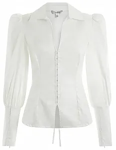 Жіноча біла блуза GUESS JEANS / Біла / Розмір S - Фото 1